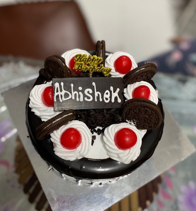 ABHISHEK Name Card | Birthday cake for wife, Birthday cake writing, Birthday  cake write name